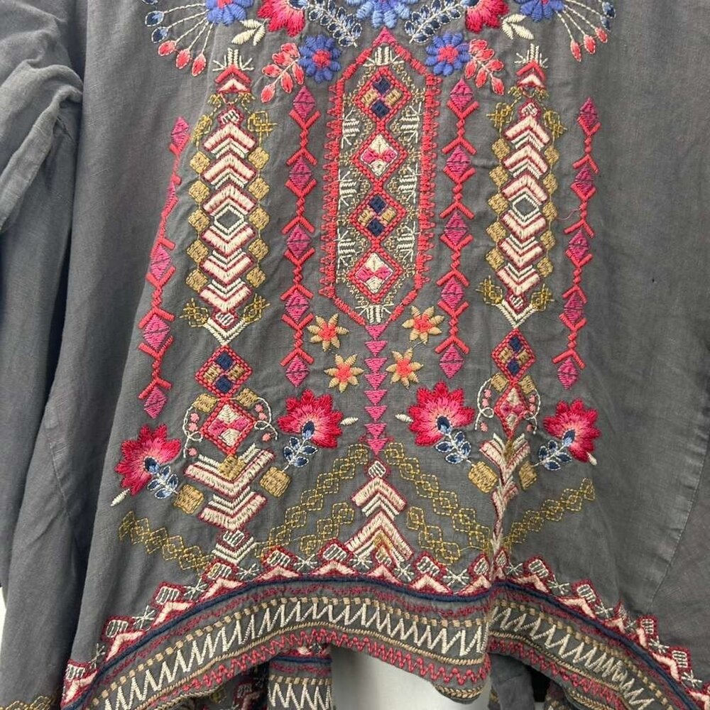 Johnny Was Women’s XL Frederique Draped Cardigan Embroidery Linen Blend - Picture 12 of 16